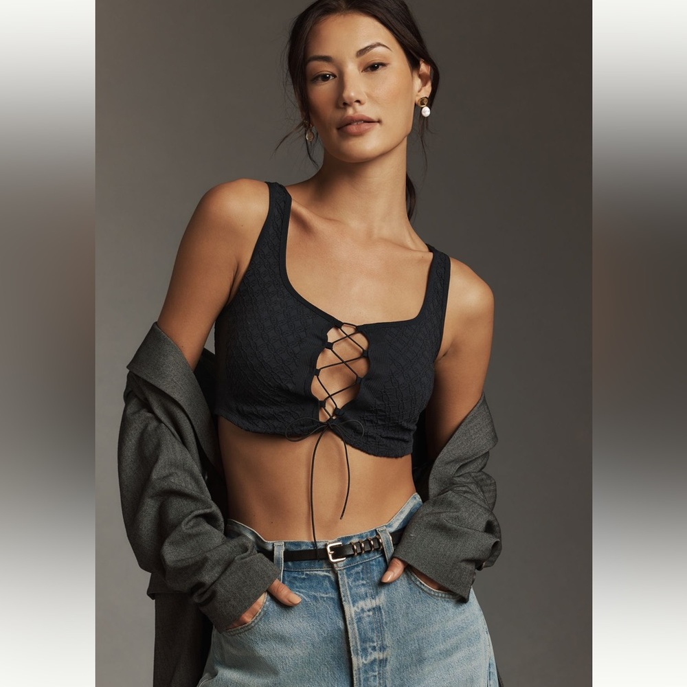 By Anthropology Lace-up Corset Top, NWT & in package. Size S/M
